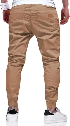 Vista 2 de Landtown Pantalones deportivos casuales para hombre, pantalones cargo de algodón, pantalones de entrenamiento para correr al aire libre con bolsillos