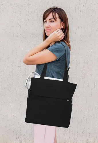 Vista 2 de Afashor Bolso de mano de lona vintage para mujer, bolso de gran capacidad