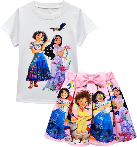 Vista 2 de snow flying Disfraz de Isabela lindo vestido Mirabel para niñas cosplay con 3 piezas