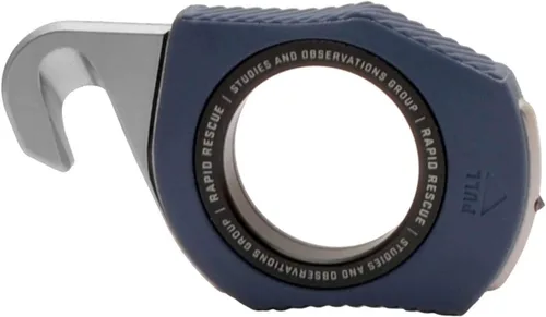 Vista 2 de SOG Rapid Rescue Multi-Tool Stainless Steel Seatbelt Cutter, GRN Handle, Aluminum Pull-Ring, Quick to Deploy from The Sheath