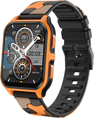 Vista 13 de Yihou Reloj inteligente militar resistente para hombres, teléfonos Android, 1.83 pulgadas, reloj inteligente para correr al aire libre