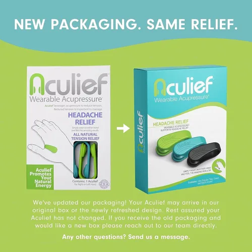 Vista 2 de Aculief Clip de acupresión, compacto para puntos de presión de acupuntura, para terapia física y uso diario, promueve la relajación y el manejo