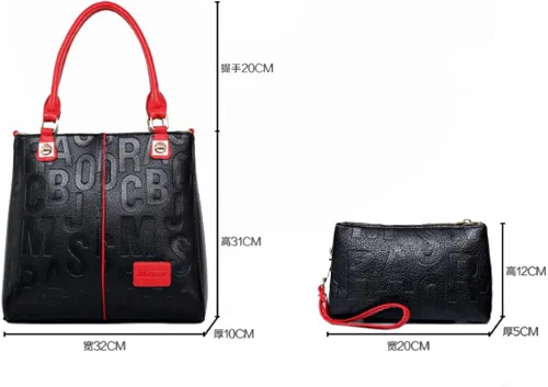 Vista 5 de Bolsos de mano para mujer, bolsos de hombro de piel sintética, bolsos de moda de gran capacidad