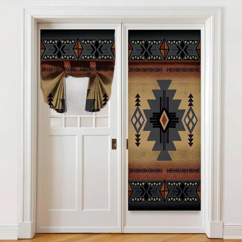 Vista 28 de Cortinas de puerta negras y rojas para ventanas de puerta, estampado de leopardo y cebra, cortinas de ventana para puerta de vidrio francesa