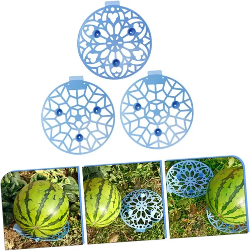 Vista 5 de Yardwe Moisés 3pcs Sandía Bandeja Plástico Melones Marco Jardín Sandía Soporte