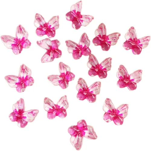 Vista 8 de Diamantes de imitación de mariposa con parte trasera plana, 80 unidades de 0.394 pulgadas, dijes de mariposa de resina para uñas, adornos, álbumes
