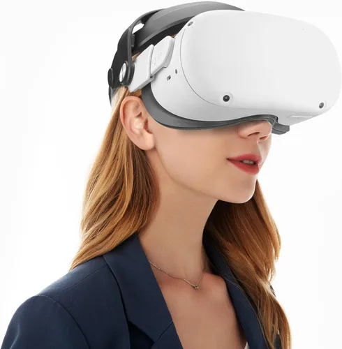 Vista 6 de MASiKEN Upgraded Head Strap for VR Headset Elite Strap Shift Weight On Forehead Release Face Squeeze Enhance Comfort in VR Games Breathable TPU Back