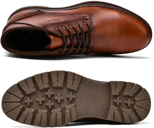 Vista 4 de Holy ark Casual Boots for Men Genuine Leather Oxford Dress Shoes