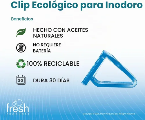 Vista 3 de Fresh Products FRS EBC72 CBLBX Eco-Fresh - Pinza para tazón, flor de algodón, color azul (paquete de 12) Made In The USA; Continuous Odor Control