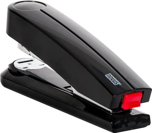 Vista 2 de Novus B5fc - Engrapadora plana, capacidad para 50 hojas, guía de doble grapa, ingeniería alemana, grapa, pasador, tachuela, color negro (020-1454)