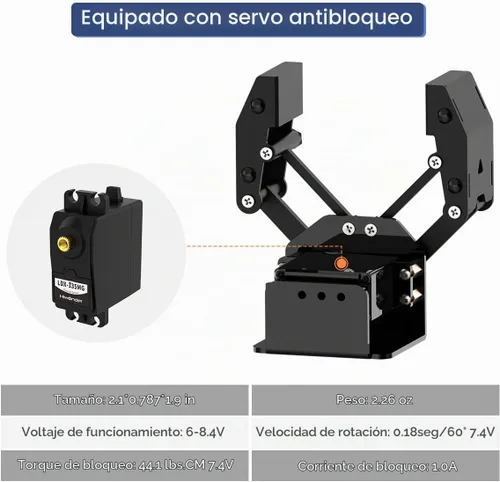Vista 2 de Recogida mecánica del agarrador del agarrador del robot de la garra DIY, piezas de recambio de accesorios de construcción, BigClaw con el servo