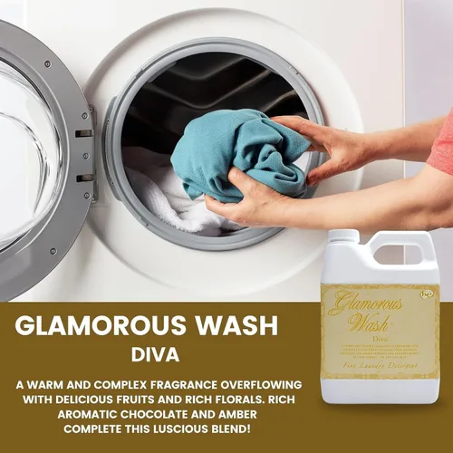 Vista 3 de Tyler Glam Wash Detergente para Ropa, Diva 454g, Líquido, 16 FL Oz HE Safe con Bolsita, Autoglam, Bentleygift Pluma Quitamanchas