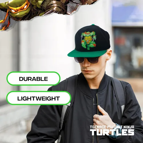 Vista 5 de Concept One Unisex-Adult Teenage Mutant Ninja Turtles Baseball Cap, TMNT Adult Skater Snapback Baseball Hat with Flat Brim