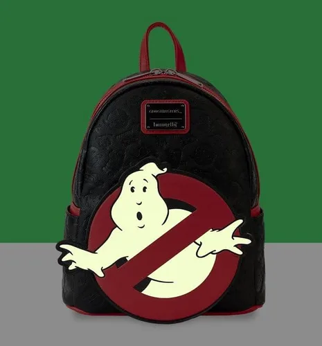 Vista 2 de Loungefly Mini mochila Ghostbusters Logo Glow, Negro