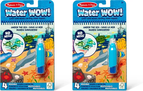 Vista 12 de Melissa & Doug On The Go Water Wow! Almohadilla de actividades para colorear reutilizable que se revela con agua - Selva