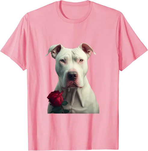 Vista 58 de Dogo Argentino Valentines Day Camiseta, Negro