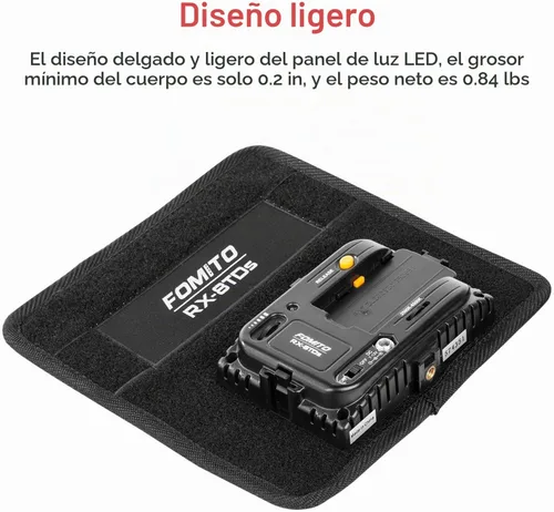 Vista 5 de Fomito Panel de luz LED flexible plegable, iluminación suave regulable en la cámara, 2500K-6500K CRI95, a prueba de salpicaduras para fotografía
