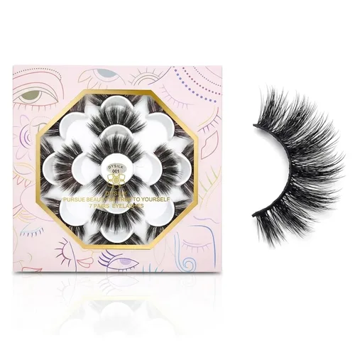 Vista 15 de Pestañas postizas naturales de visón 6D, aspecto dramático, pestañas postizas esponjosas, extensión de maquillaje, pestañas largas hechas a mano