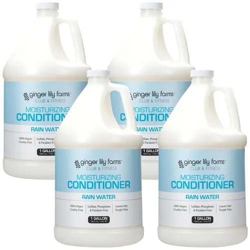 Vista 10 de Ginger Lily Farms Club & Fitness - Acondicionador hidratante para cabello seco, 100% vegano y libre de crueldad, aroma a aloe vera, repuesto de 1