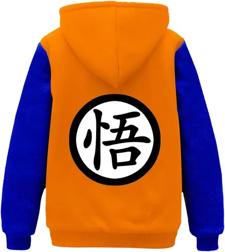 Vista 2 de HOLRAN Hot Anime Sudadera con capucha Son Goku Thicken Chaqueta de forro polar cálida para invierno