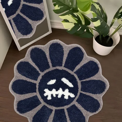 Vista 17 de Trippy Alfombra de Cara Feliz Alfombras Geniales Tufted de Secado Rápido Tapetes de Baño para Baño Antideslizantes Tapete de Baño Absorbente de Agua