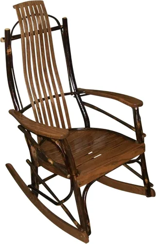 Vista 5 de Mecedora mediana de roble teñido natural y nogal Amish Natural Finish
