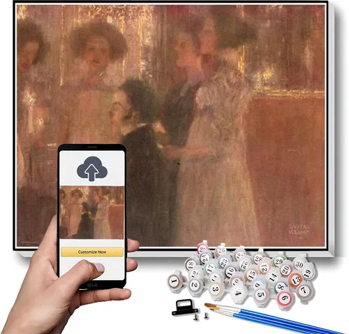 Vista 12 de Gustav Klimt Pintura de números para adultos, pintura desnuda femenina por Gustav Klimt Kit de pintura por números sobre lienzo para principiantes