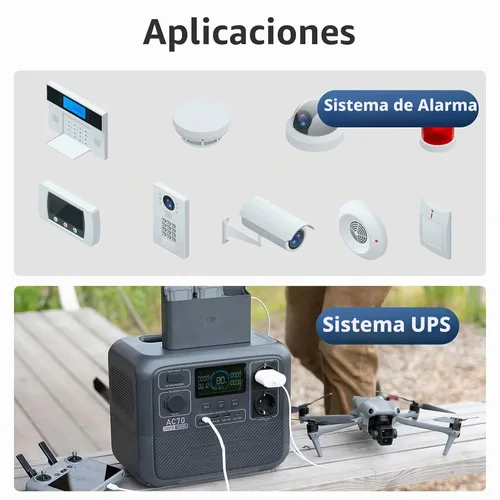 Vista 7 de Miady Batería de ácido plomo sellada recargable de 12V 7Ah (1 paquete)