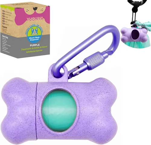 Vista 28 de Dispensador de bolsas de recogida de caca de perro con 1 rollo de color aleatorio, bolsas de residuos para perros a prueba de fugas y perfumadas