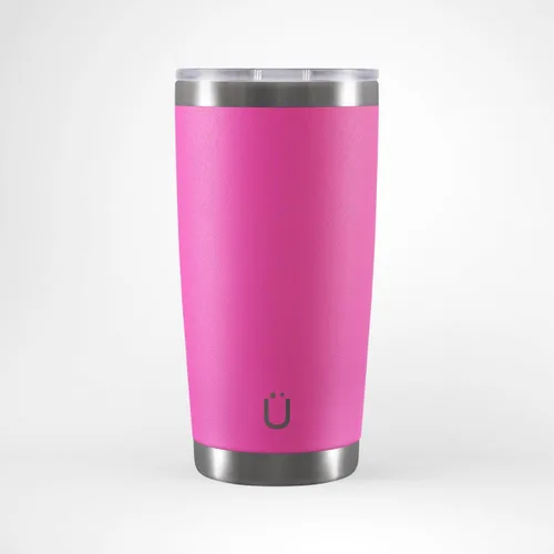 Vista 3 de GLUCK LUCKY - Vaso aislado de doble pared de 20 onzas, taza de viaje para oficina en casa, mantiene el café y las bebidas frías y calientes
