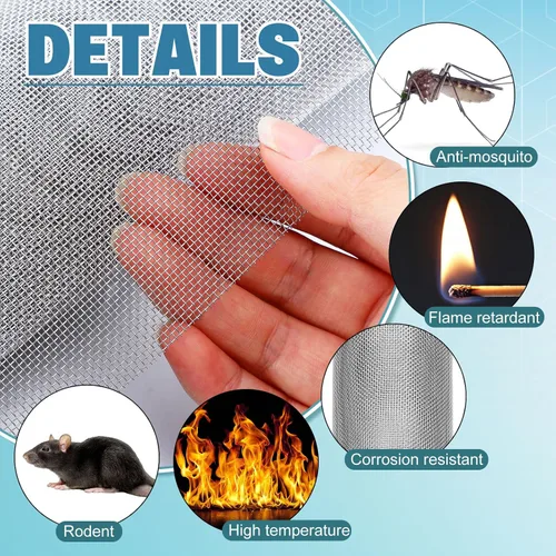 Vista 10 de 2 paquetes de alambre tejido de acero inoxidable 304, malla 120, malla fina, malla tejida de acero para malla de filtro, tela de filtración, 11.8 x