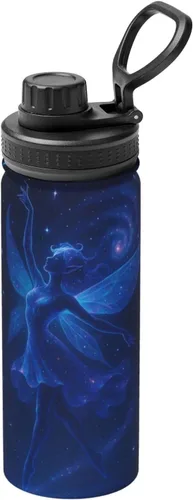 Vista 14 de Hervidor de agua aislado isométrico 3D de acero inoxidable Impresión divertida botella de agua aislada Ideal para deportes y viajes