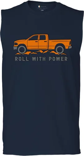 Vista 16 de Tee Hunt Camisetas gráficas y camisetas sin mangas para hombre Roll with Power Pickup Truck