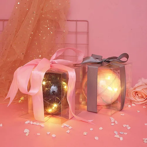 Vista 3 de Coobbar Caja de regalo transparente para dulces, paquete de 30 cajas vacías de plástico de PVC transparente para regalos de fiesta, boda, regalos