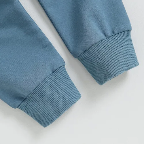 Vista 7 de Ehfomius Conjunto de 2 piezas de sudadera con cuello redondo y manga larga para bebé niño para otoño e invierno