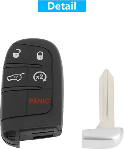 Vista 4 de M3N-40821302 433 Mhz 5 botones de entrada remota sin llave para Jeep Grand Cherokee 2014-2021 Reemplazo 68143505AA 68143505AB 68143505AB 68143505AC
