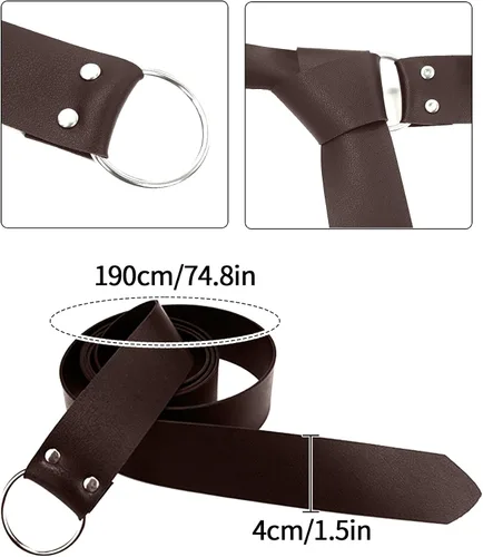 Vista 2 de SEAUR - Disfraz de Halloween para hombre, disfraz de fiesta de adultos, ropa de fiesta de vacaciones, cosplay, juego de ropa de caballero medieval