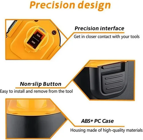 Vista 3 de LINGYUE Batería de repuesto Ni-MH de 9.6 V, compatible con Dewalt DE9061 DE9062 DW9061 DW9062 DW955K - Paquete de baterías de herramientas