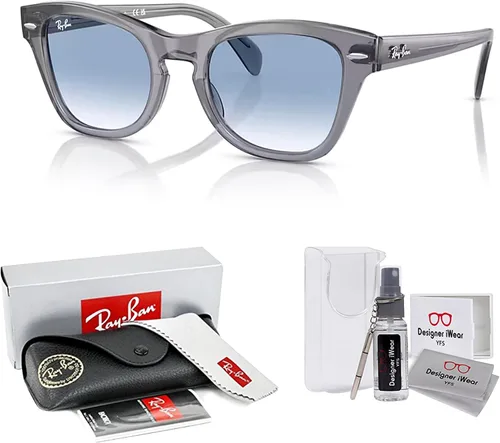 Vista 2 de Ray-Ban RB0707S - Lentes de sol cuadrados para hombre y mujer + paquete con kit de gafas de diseñador iWear