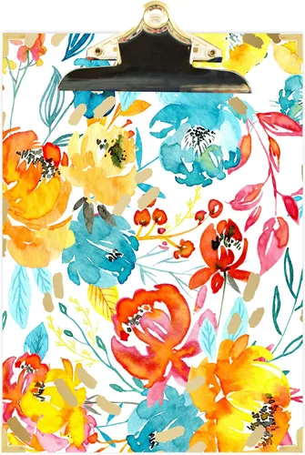 Vista 10 de bloom daily planners Portapapeles tamaño carta – Estándar A4 (9 pulgadas de ancho x 12.5 pulgadas de alto) bonito tablero decorativo para Abstracto