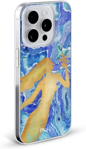 Vista 2 de Head Case Designs Officially Licensed Paul Brent Agate Mermaid Coastal Hard Back Case Compatible with Apple iPhone 15 Plus