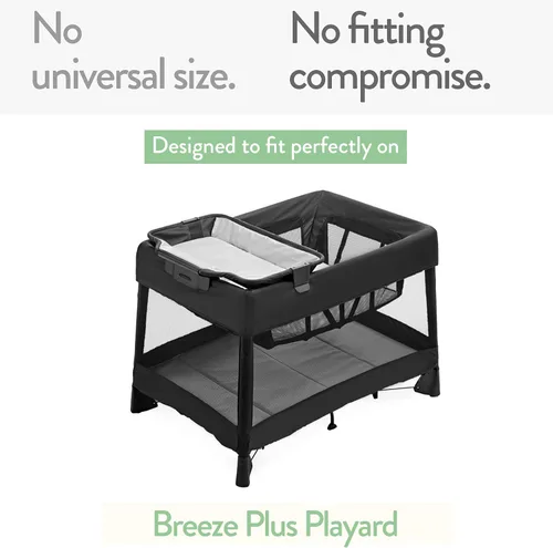 Vista 2 de Sábanas ajustadas Pack and Play – Compatibles con 4moms Breeze Plus Playard y otros colchones grandes de corralito – Suavemente suaves 100% algodón