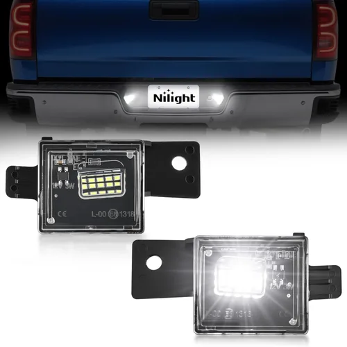 Vista 11 de Nilight Luces de placa de vehículo, lente transparente, luz blanca, 6000K, paquete de 2 unidades Transparente Durango 2014-2023