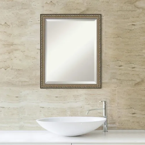 Vista 5 de Amanti Art Bathroom Mirror for Over Sink, Vanity Mirror, Wood Frame, Hangs Horizonally and Vertically, Bathroom Wall Decor, Beveled Edge