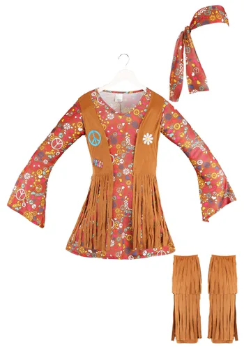 Vista 9 de Disfraz para adulto Peace & Love Hippie Multicolor