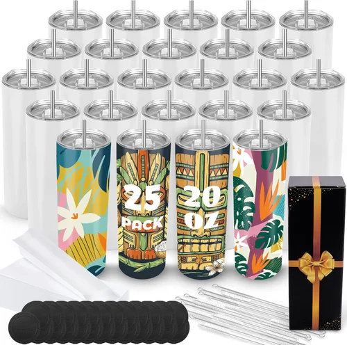 Vista 10 de Joyclub Sublimation Blanks - Vasos de 20 onzas a granel, paquete de 10