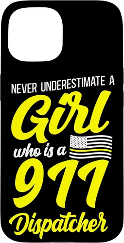 Vista 6 de 911 Dispatcher Thin Gold Yellow Line Girl Female Never Case for iPhone 16