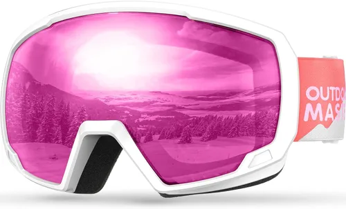 Vista 20 de OutdoorMaster - Lentes de esquí para niños, lentes de snowboard para niños, con protección UV, 100 % esférica, para niños y niñas