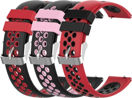 Vista 10 de FitTurn Bandas de liberación rápida con agujero transpirable de 0.787 in compatibles con Garmin Approach S40/Forerunner 245 645 165
