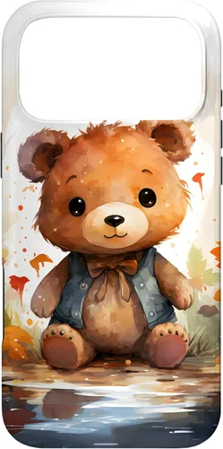 Vista 22 de Funda de oso de peluche con chaleco para iPhone 17